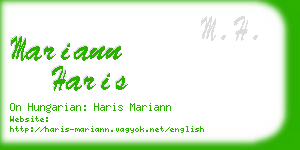 mariann haris business card